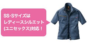 レディースシルエット(ユニセックス)対応の作業服バートル1711シリーズ