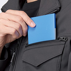 レベルブック・トランシーバー収納ファスナーポケット(左)