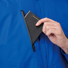 レベルブック、スマートフォン収納、ファスナーポケット(右)