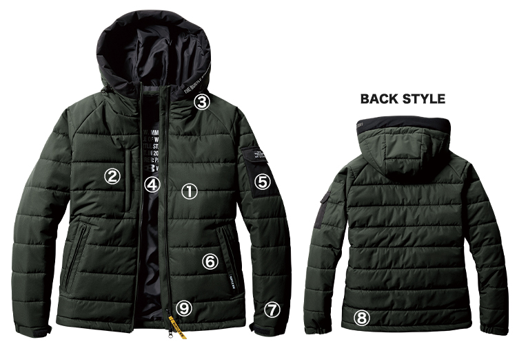 バートル 防寒フーディージャケット 5030