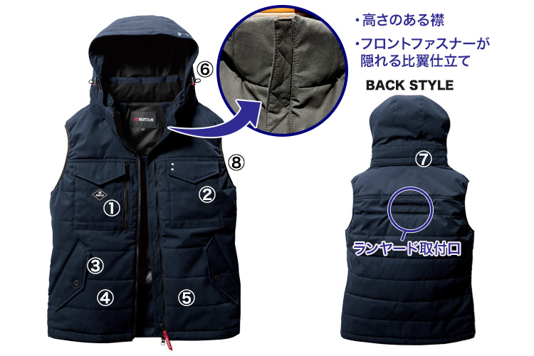 バートル 防寒ベスト5054