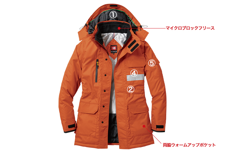 秋冬用]バートル 7211 サーモトロン防寒コート(03-7211) | 株式