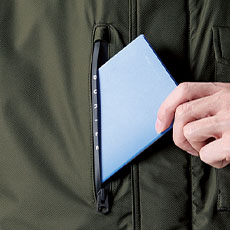 レベルブック・スマホ収納止水ファスナーポケット(右)