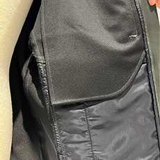 裏地の防風仕様