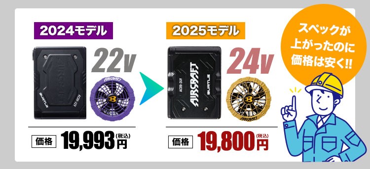 バートル AC09/AC09-2 エアークラフト専用24Vバッテリー&限定