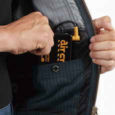 左内側バッテリーポケット(ドットボタン止め)