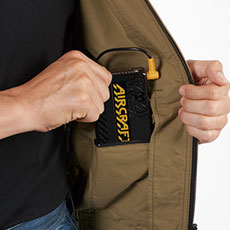 左内側バッテリーポケット(ファスナー止め)