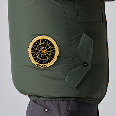 両脇サイドファン、内側コードループ付