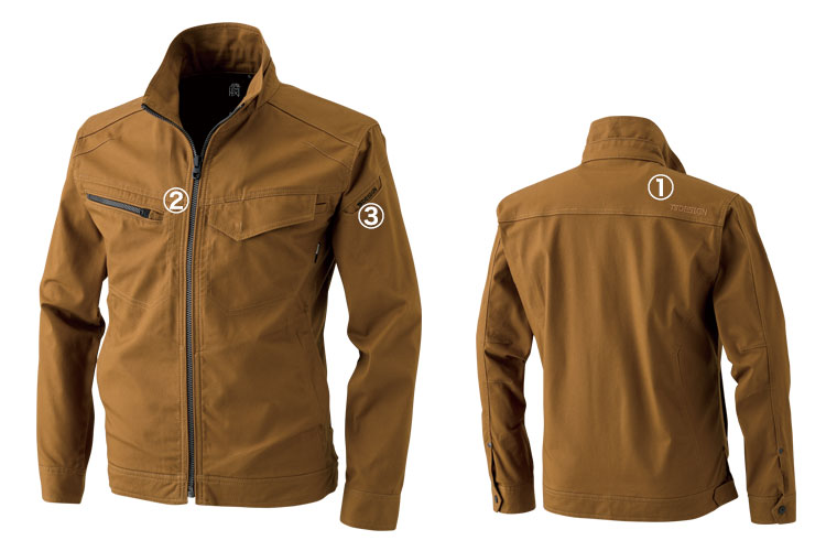 TS DESIGNのおしゃれな制電作業着の商品詳細