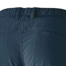 バックポケット、ウエストゴム仕様