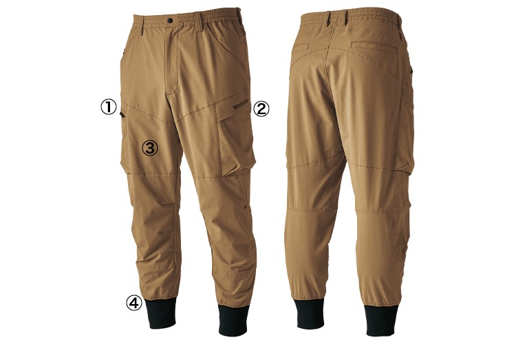 TS DESIGN TS4Dメンズニッカーズリブカーゴパンツ 08-50314 商品詳細