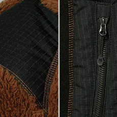 肩と脇をアラミド生地で補強