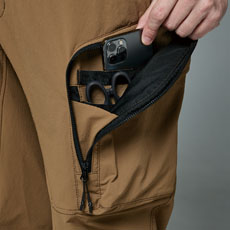 収納力の高いファスナーポケット