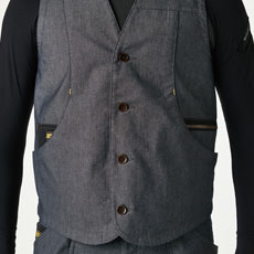 フロント四つ穴ボタン