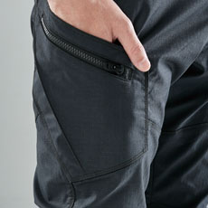 貴重品の落下を防ぐファスナーポケット