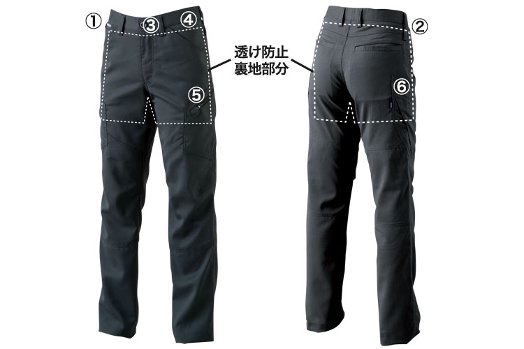 TS DESIGNのおしゃれな制電作業着の商品詳細