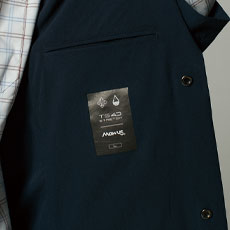 両サイドに内ポケット+サイズに転写ネーム(見返し)