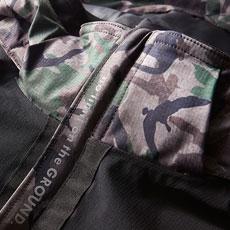 ファスナー隠し、反射プリント