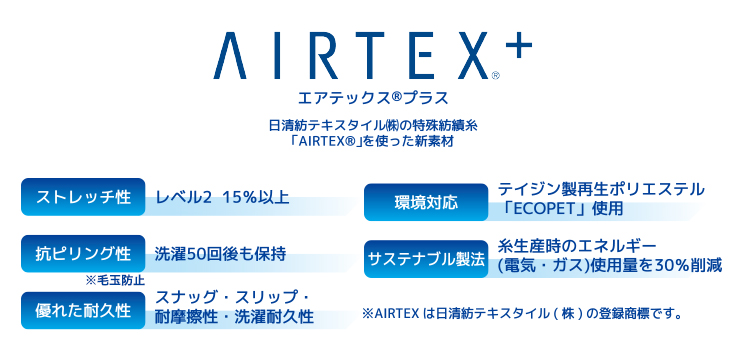 AIRTEX® 素材説明