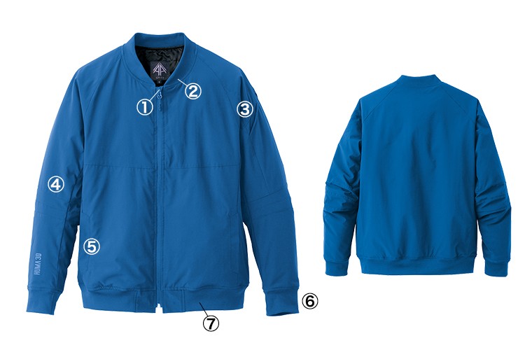 アイトス HUMA3Dストレッチ軽防寒ブルゾン 商品詳細