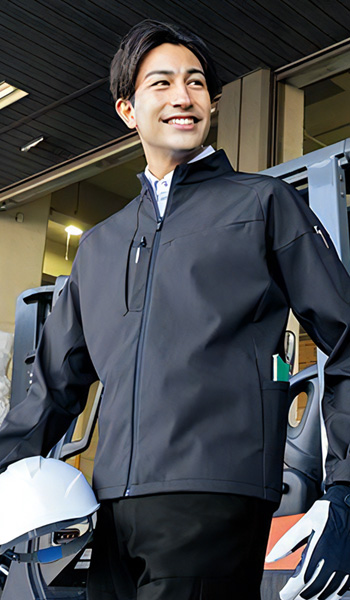 アイトス 防風裏フリースジャケット 10319 着用イメージ