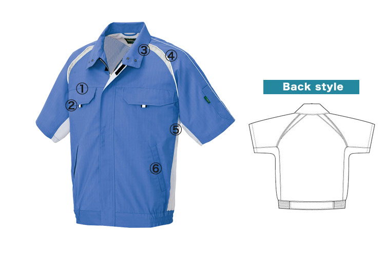 アイトス エコワーカークール 半袖ブルゾン 1732 商品詳細