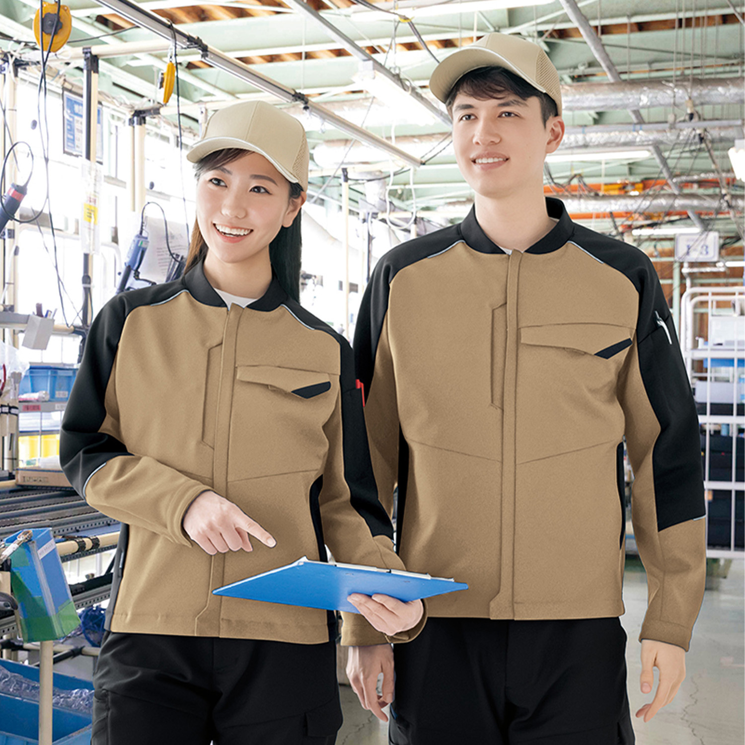 アイトス 4901 長袖ブルゾン モデル着用画像