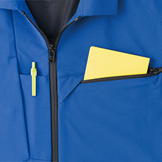 左胸ポケット、ペン差し