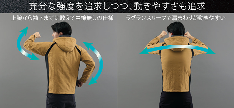 腕の動作がラク!