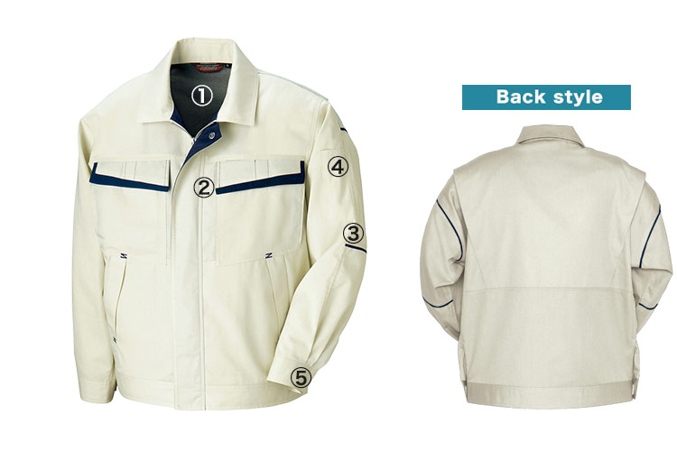 アイトス ムービンカットEX　長袖ブルゾン 5570 商品詳細