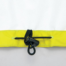 スピンドル仕様で裾の調整が可能