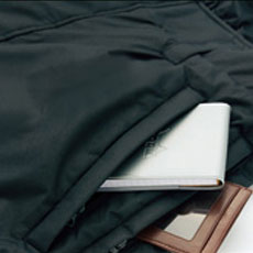 二重ファスナー付き脇ポケット(左右)