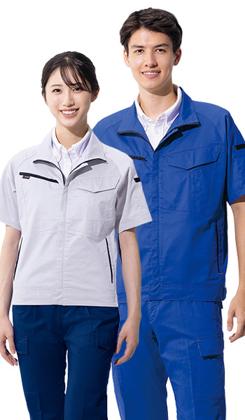 アイトス 半袖ストレッチブルゾン 6842