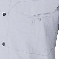 ペンが取り出しやすい左胸下ツインペン差し