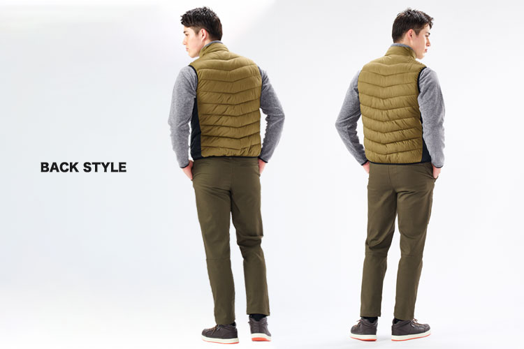 アイトス　襟付き防風ヒーターベスト 8310 バックスタイル