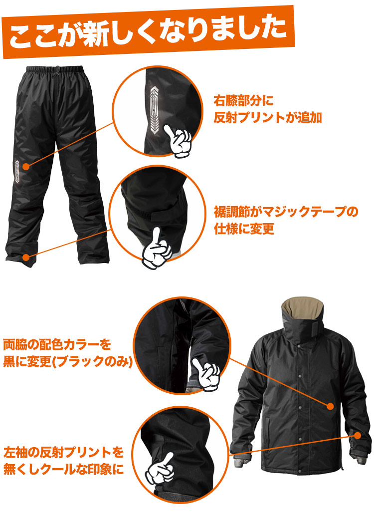 サーモセイバー防水防寒2はここが新しくなりました