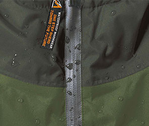 防水性のある止水ファスナー