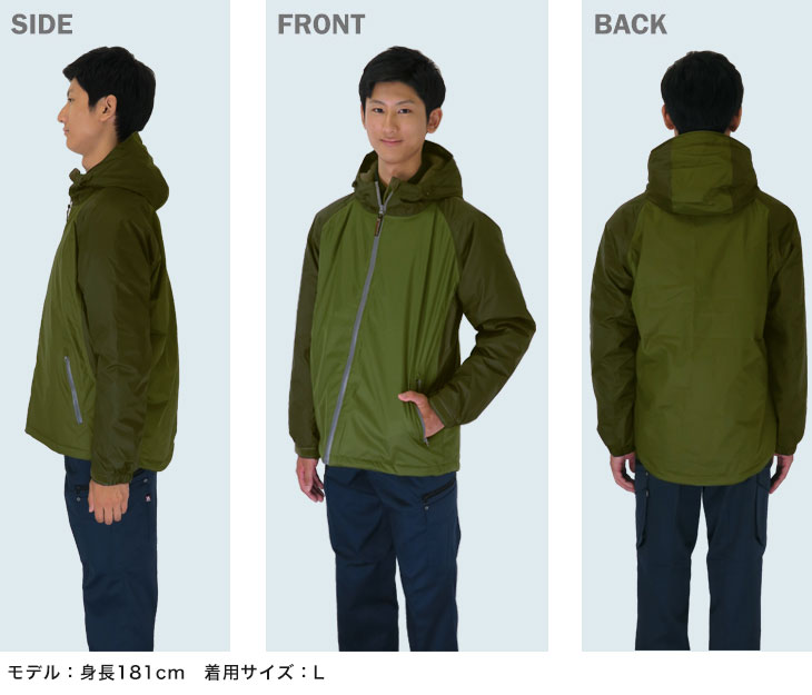 マック 3720 防水防寒ジャケット モデル着用画像