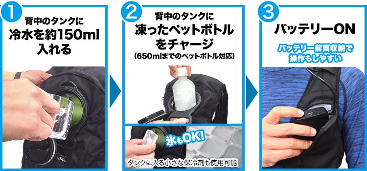 ICW001 水冷服 使い方