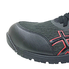 アシックス安全シューズ cp213 転倒を抑制するトゥアップ設計