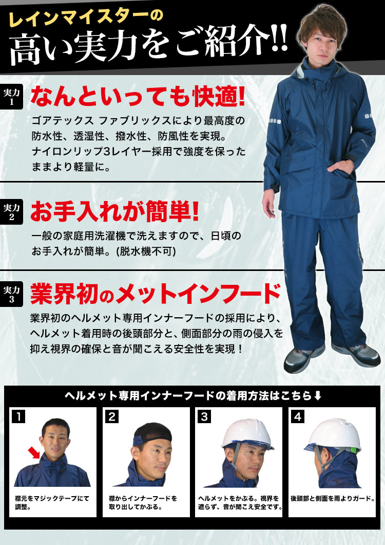 ゴアテックスレインマイスターの高い実力