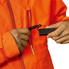 止水ファスナー胸ポケット