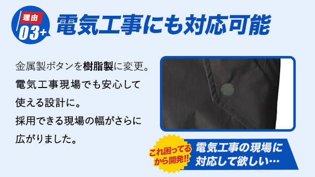 エアークラフト ユニネクコラボ UN001 樹脂ボタンになった電気工事にも対応可能