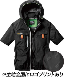 バートル　エアークラフト　サイドファン ブラック　バートルロゴデザイン　空調服 在庫限り】[春夏用]バートル AC2026 エアークラフト サイド