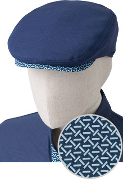 紺x幾何学柄(C5)