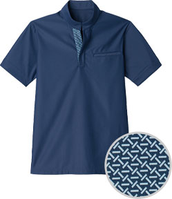 紺x幾何学柄(C5)