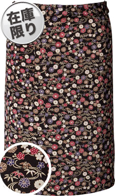 黒x菊ノ文柄(C10)