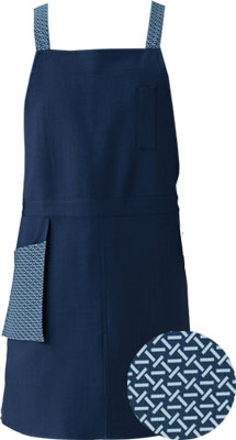 紺x幾何学柄(C5)