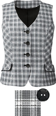 通年]グレーチェック柄ベスト(76-FV35900) | フォーク株式会社