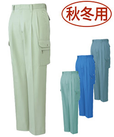 [秋冬用]チノクロス形態安定ツータックカーゴパンツ/30002(01-30002)